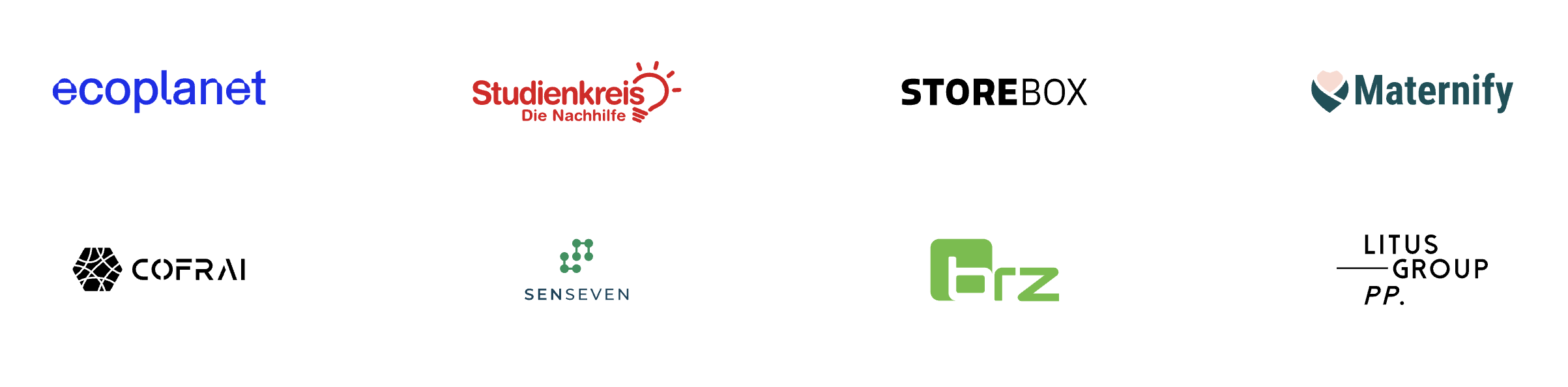 Companies we work with: ÖAMTC, ecoplanet, Studienkreis, STOREBOX, Maternify, EF, COFRAI, SENSEVEN, BRZ, LITUS GROUP